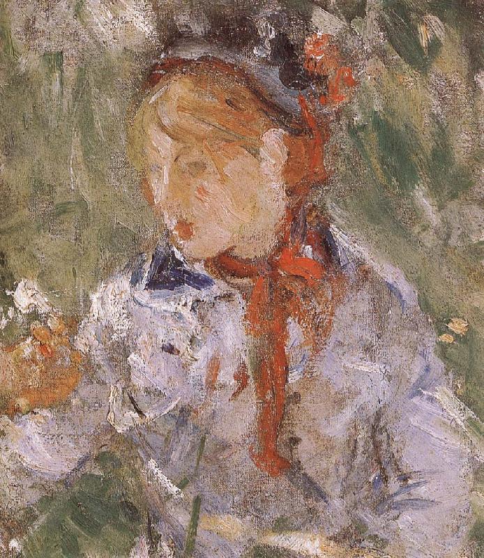 Berthe Morisot Detail of Mother and her son in the garden oil painting picture